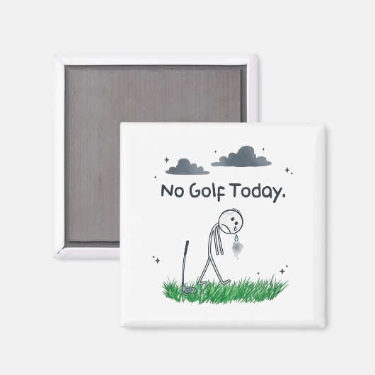 Funny No Golf Today Sad Stickman Golfer Golfers Me マグネット (正面/裏面)