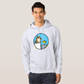 Funny No Kings Cat Cartoon on a sweatshirt パーカ (正面フル)