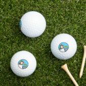 Funny No Kings Cat Cartoon on Golf Balls ゴルフボール (インサイチュ 芝生)
