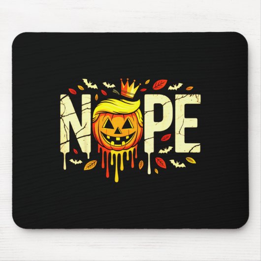 Funny No Kings Halloween 2025 Distressed Usa Flag  マウスパッド (正面)