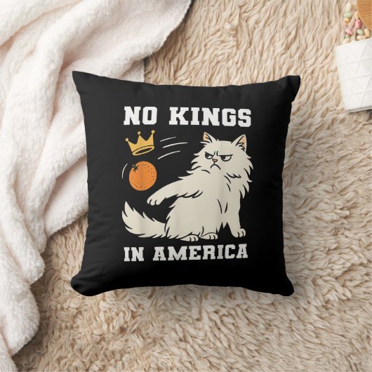 Funny No Kings in America Retro Classic Style クッション (ブランケット)