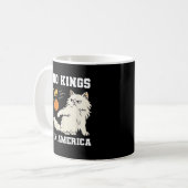 Funny No Kings in America Retro Classic Style コーヒーマグカップ (正面左)