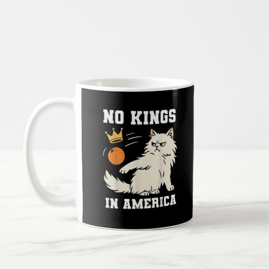 Funny No Kings in America Retro Classic Style コーヒーマグカップ (左)