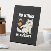 Funny No Kings in America Retro Classic Style 台座サイン (インサイチュ)