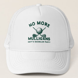 Funny “No More Mulligans” Golf Bachelor Party キャップ