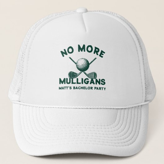 Funny “No More Mulligans” Golf Bachelor Party キャップ (正面)
