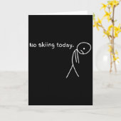 Funny No Skiing Today カード (黄色い花)