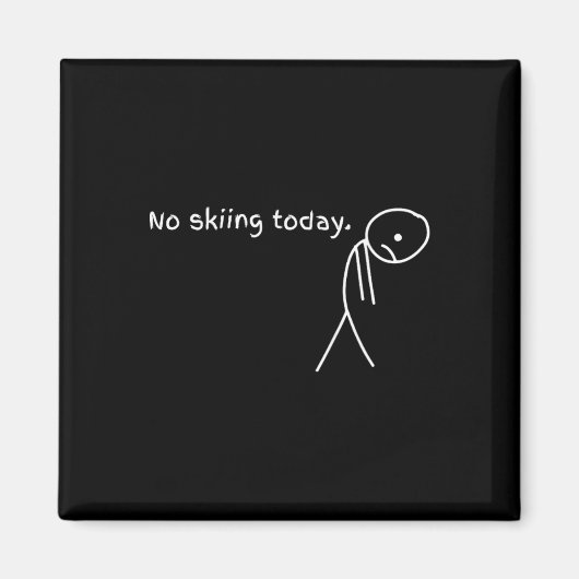 Funny No Skiing Today マグネット (正面)