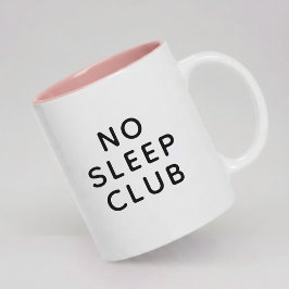 Funny No Sleep Club Mom Mug Gift for Mother's Day ツートーンマグカップ