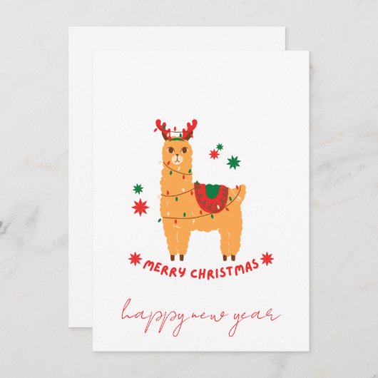  funny noel cartoons santa card (正面/裏面)