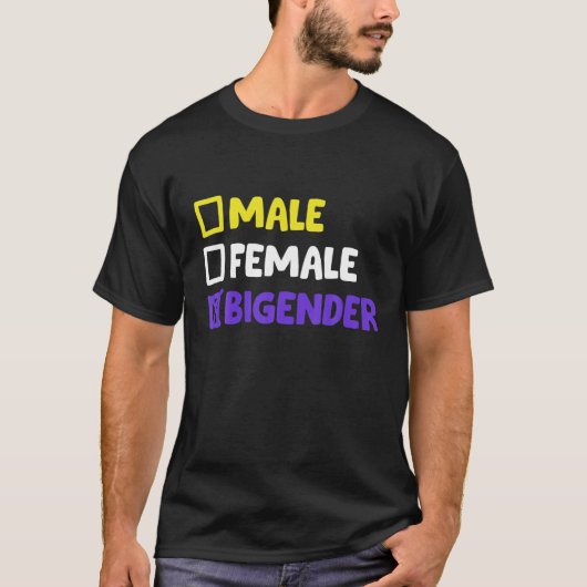 Funny Nonbinary And Bigender Tシャツ (正面)
