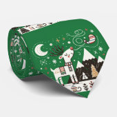  Funny  Nordic Reindeer Pattern ネクタイ (ロール)