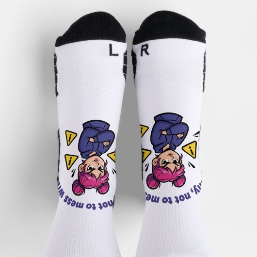 Funny, Not to Mess With Women's Socks ソックス (上部)