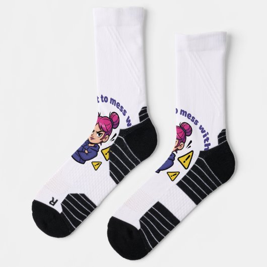 Funny, Not to Mess With Women's Socks ソックス (左)
