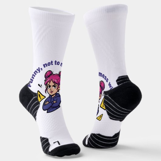 Funny, Not to Mess With Women's Socks ソックス (傾斜あり)