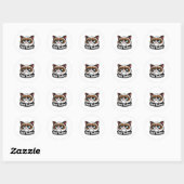  Funny "Not Today" Grumpy Cat Face Sticker ラウンドシール (シート)