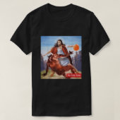 Funny Not Today Satan Jesus Crossover Basketball  Tシャツ (デザイン正面)