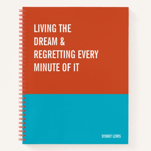 Funny Notebook, Humorous Writing Pad Journal, Note ノートブック (正面)