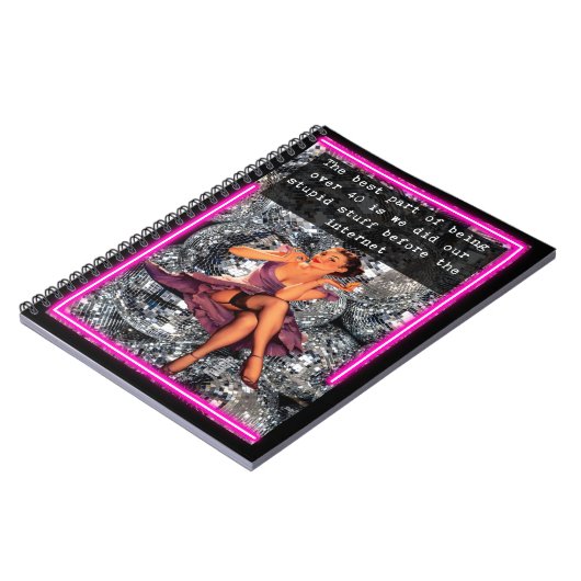 Funny Notebook Journal Best Friend Gift "40" ノートブック (左側)