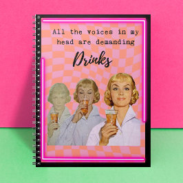 Funny Notebook Journal Best Friend Gift "Drinks" ノートブック