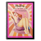 Funny Notebook Journal Best Friend Gift "Martinis" ノートブック (正面)
