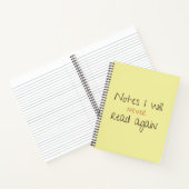 Funny Notebook Notes I Will Never Read Again  ノートブック (内部)