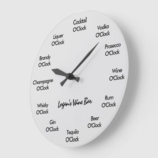 Funny Novelty Bar Clock  ラージ壁時計 (傾斜)