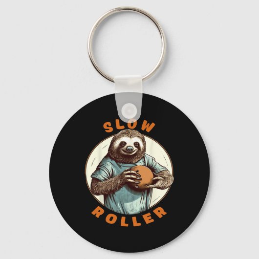 Funny Novelty Men Womens Ten Pin Slow Roller Bowle キーホルダー (正面)