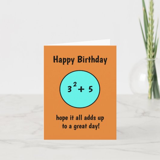 Funny number birthday card 14 for teenager カード (正面)