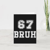 Funny Number Bruh Meme Retro Gift Men, Boys Tee Fa カード (正面)