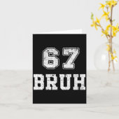 Funny Number Bruh Meme Retro Gift Men, Boys Tee Fa カード (黄色い花)