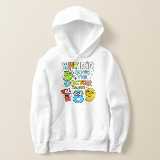 Funny Numbers Hoodie for Children | UK (レイダウン)