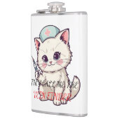 Funny Nurse Cat The Vein Finder Personalized フラスク (左)