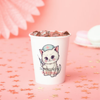 Funny Nurse Cat The Vein Finder Personalized 紙コップ