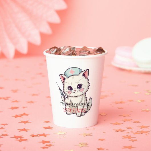 Funny Nurse Cat The Vein Finder Personalized 紙コップ (インサイチュ)