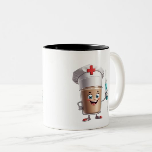 Funny Nurse Coffee Mug ツートーンマグカップ (正面右)