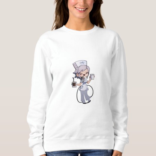 Funny Nurse Coffee Sweatshirt スウェットシャツ (正面)