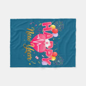 Funny Nurse Crew Heartbeat New Years Eve Party 202 フリースブランケット (正面(横))