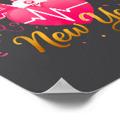 Funny Nurse Crew Heartbeat New Years Eve Party 202 ポスター (角)