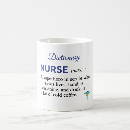 Funny Nurse Definition Gift  コーヒーマグカップ (中央)