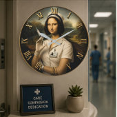 Funny Nurse Mona Lisa ラージ壁時計