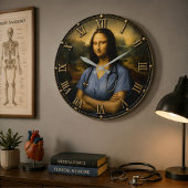 Funny Nurse Mona Lisa ラージ壁時計