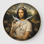 Funny Nurse Mona Lisa ラージ壁時計 (正面)