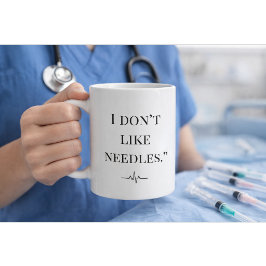 Funny Nurse Mug “I Don’t Like Needles” Custom Gift コーヒーマグカップ