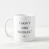 Funny Nurse Mug “I Don’t Like Needles” Custom Gift コーヒーマグカップ (左)