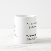 Funny Nurse Mug “One More Question” Custom Name コーヒーマグカップ (中央)