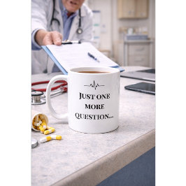 Funny Nurse Mug “One More Question” Custom Name コーヒーマグカップ