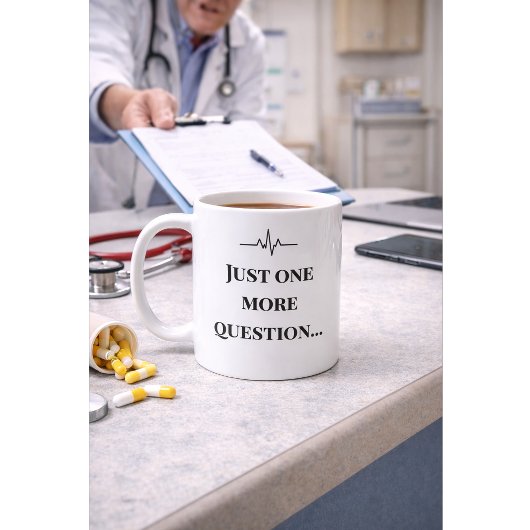 Funny Nurse Mug “One More Question” Custom Name コーヒーマグカップ