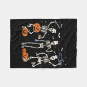 Funny Nurse Skeleton Halloween Healthcare 2  フリースブランケット (正面(横))