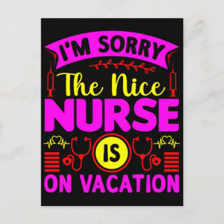 Funny Nurse T Shirt Designs for Healthcare Heroes シーズンポストカード
